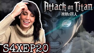 EREN IS WILD | Attack On Titan Season 4 Episode 20 | REACTION