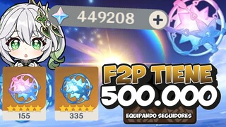 F2P CON 500.000 PROTOGEMAS! NO HA TIRADO NINGÚN DESEO NUNCA! | GENSHIN IMPACT