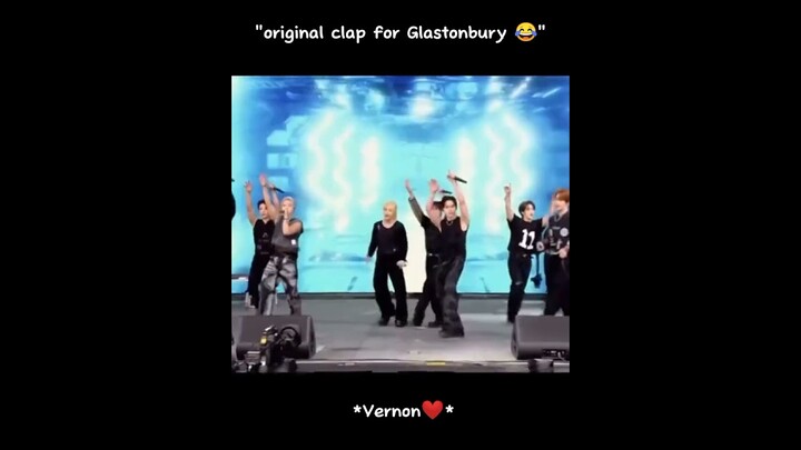 Vernon's clap freestyle for Glastonbury 😂❤️ #seventeen  #vernon