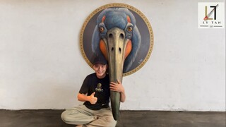 【超震撼创作过程】这幅鸟嘴画竟然是这样画出来的？