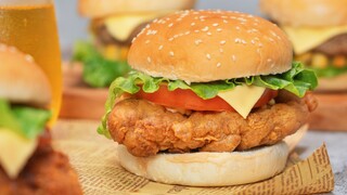 Perfect replica of the Supreme Double Combo [Spicy Chicken Leg Burger × Pineapple Beef Burger]—the p