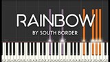 Rainbow by South Border synthesia piano tutorial | with lyrics | free sheet music