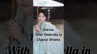 Actress with umbrella in Chinese drama #cdrama #dramachina #bailu #yangzi #dilrabadilmurat #jujingyi