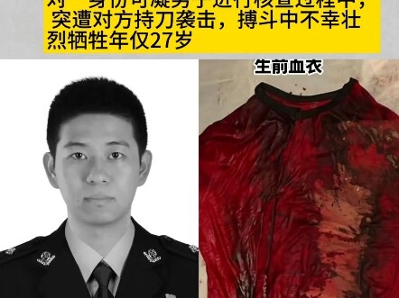 2024年4月15日，27岁的武霖身负重伤仍与嫌疑人殊死搏斗，成功制伏歹徒，自己却经抢救无效壮烈牺牲 。英雄虽逝，精神不朽，一路走好