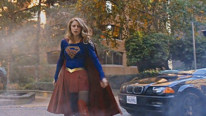 Too bad, too skinny, supergirl tramples on aliens