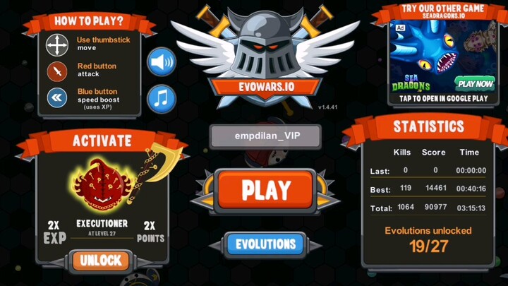 Playing evowars