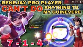 IMMORTAL SHOWS NO MERCY TO RENEJAY PRO PLAYER - GUINEVERE KOF SKIN - EMBLEM SETUP - TUTORIAL - MLBB