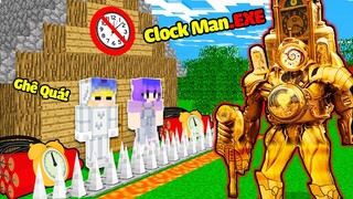 TÔ GÀ THỬ THÁCH 24H XÂY NHÀ AN TOÀN CHỐNG CLOCK MAN SIÊU SỨC MẠNH VÀ SIÊU ĐÁNG SỢ TRONG MINECRAFT