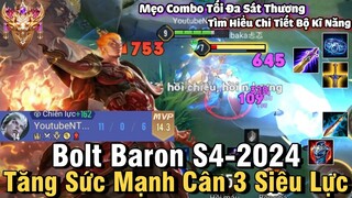 Bolt Baron S4-2024 Liên Quân Mobile | Cách Chơi, Lên Đồ, Phù Hiệu, Bảng Ngọc Cho Bolt Baron Đi Top