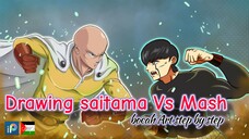 Drawing Mash Vs Saitama #mashburnended #magicandmushle #saitama