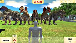 FPS Avatar VS 100 Carnivore Dinosaurs. Animal Revolt Battle Simulator