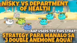 NISKY APA STRATEGY VS 3 DOUBLE ANEMONE AQUA | AAP AXIE ARENA STRATEGY