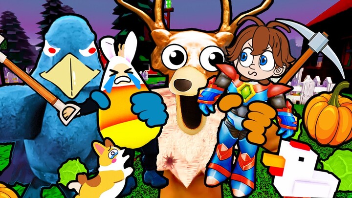 Farm to survive! Watch out for giant deer and crows, they come out to farm late at night!