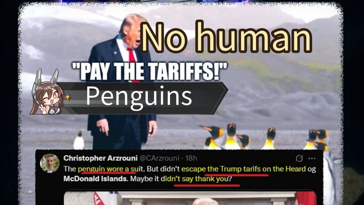 Penguin vs Trump 10% Teriffs on meccdonald island.