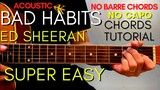 Ed Sheeran – Bad Habits Chords [ Acoustic Tutorial ]