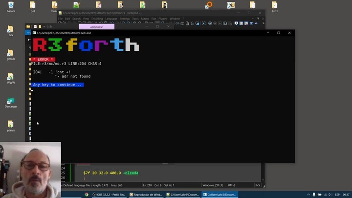 coding in r3forth - shooter 3