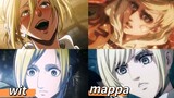 [ Attack on Titan ] Changes in Ani's appearance in seasons 1-4