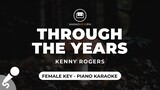 Through The Years - Kenny Rogers (Female Key - Piano Karaoke)