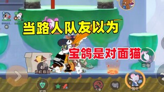 猫和老鼠手游：当队友以为宝鸽是对面猫玩家