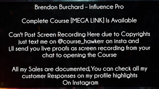 Brendon Burchard Course Influence Pro download
