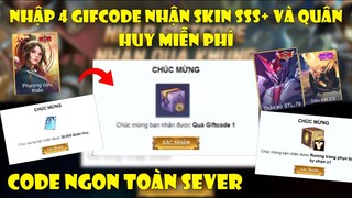 GiftCode Liên Quân | Nhập 4 Code Liên Quân Nhận Ngay Skin SSS Và Quân Huy Miễn Phí Toàn Sever