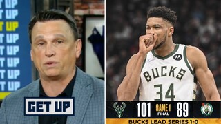 GET UP "Advance to NBA Finals" Tim Leger: Giannis' triple-double leads Bucks dominate Celtics 101-89