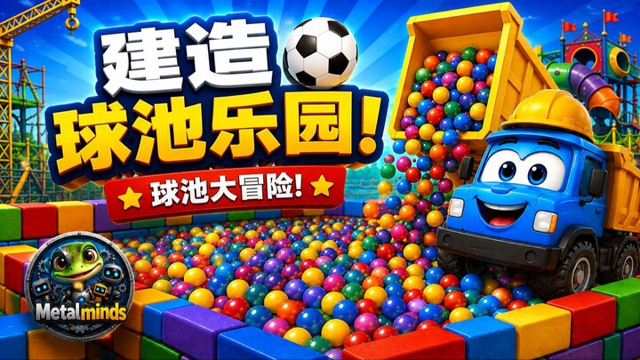 巨大的海洋球池惊喜！😲⚽ | 适合儿童的趣味动画