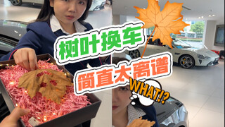 我没钱买车了，我能用一片树叶换辆车吗？