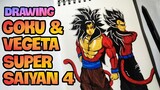 Drawing Goku x Vegeta SSJ 4 !!!