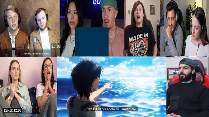 ATTACK ON TITAN EPISODE 3X22 REACTION MASHUP!! [ RE-UPLOAD ]