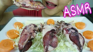 ASMR Grilled Squids + Spicy Sauce / ปลาหมึกย่าง น้ำจิ้มแซ่บๆ Eating Sound