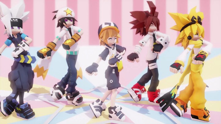 [Auto WorldMMD] all-member Square Dance