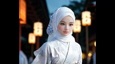 Kimono Hijab series, Beautiful girl with at Japanese Festival, Full video on Description
