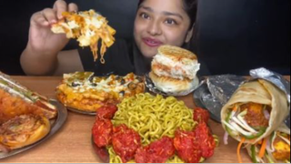MUKBANG sanwich, mì Ý, piza phô mai cực ngon #asmr #mukbang