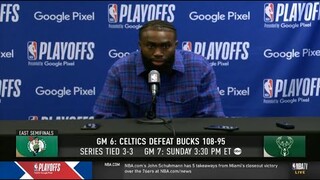 "He's is a Superstar" - Jaylen on Tatum performance: "The best two words in basketball is Game 7"