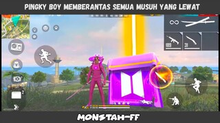 pingky boy memberantas semua musuh yang lewat