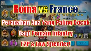 Roma atau Perancis? Peradaban Apa Yang Cocok Untuk Pasukan Infantry F2P? Rise of Kingdoms Indonesia