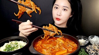 [ONHWA] Ceker Ayam Pedas Tanpa Tulang + Suara Kunyah Telur Kukus!🔥