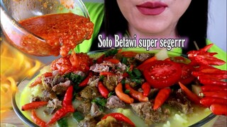 ASMR SOTO BETAWI SEGERRR PEDESSS | ASMR MUKBANG INDONESIA