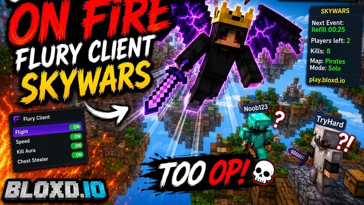 FLURY CLIENT GOES CRAZY in Bloxd.io