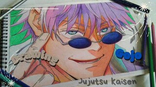 Drawing Gojo Satoru🤞🏻//jujutsu kaisen// Part end✨