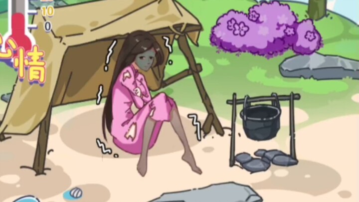 Is this young lady's face made of an iron wok? It's so dark and rough!