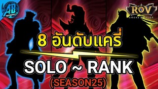 ROV 8 อันดับฮีโร่ แครี่น่าใช้ Solo-Rank มากที่สุด ในSS25  (S1/2023) |AbGamingZ