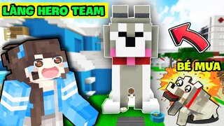 MẶP DORAM ĐỘT NHẬP LÀNG HERO TEAM XÂY NHÀ TẶNG CHO BÉ MƯA TRONG MINECRAFT