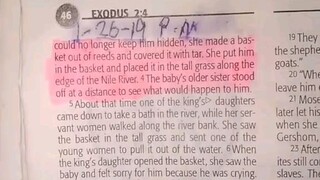 Daily Verse.                  Exodus 2:1-4