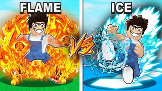 FRUIT BATTLES! Flame VS Ice *Showcase* Roblox Blox Fruits