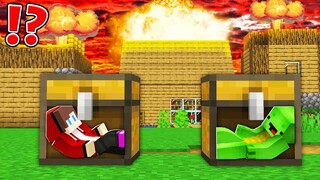 Epic VOLCANO vs JJ and Mikey Doomsday CHEST Bunker - Minecraft (Maizen)