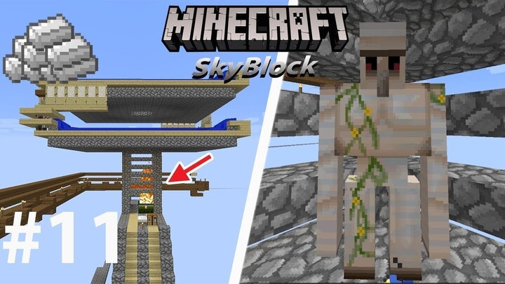 Minecraft Skyblock #11 Iron Golem Farms - Timelapse