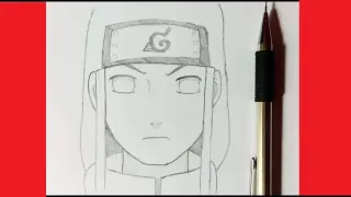 How to draw NEJI HYUGA (Naruto) step by step