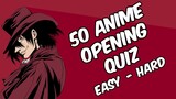 Guess the 50 Anime Opening Quiz [EASY - HARD]